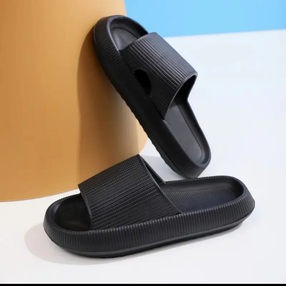 EVA Cloud Slides | Soft Ribbed Shower Slippers | True to Size | Multiple Sizes